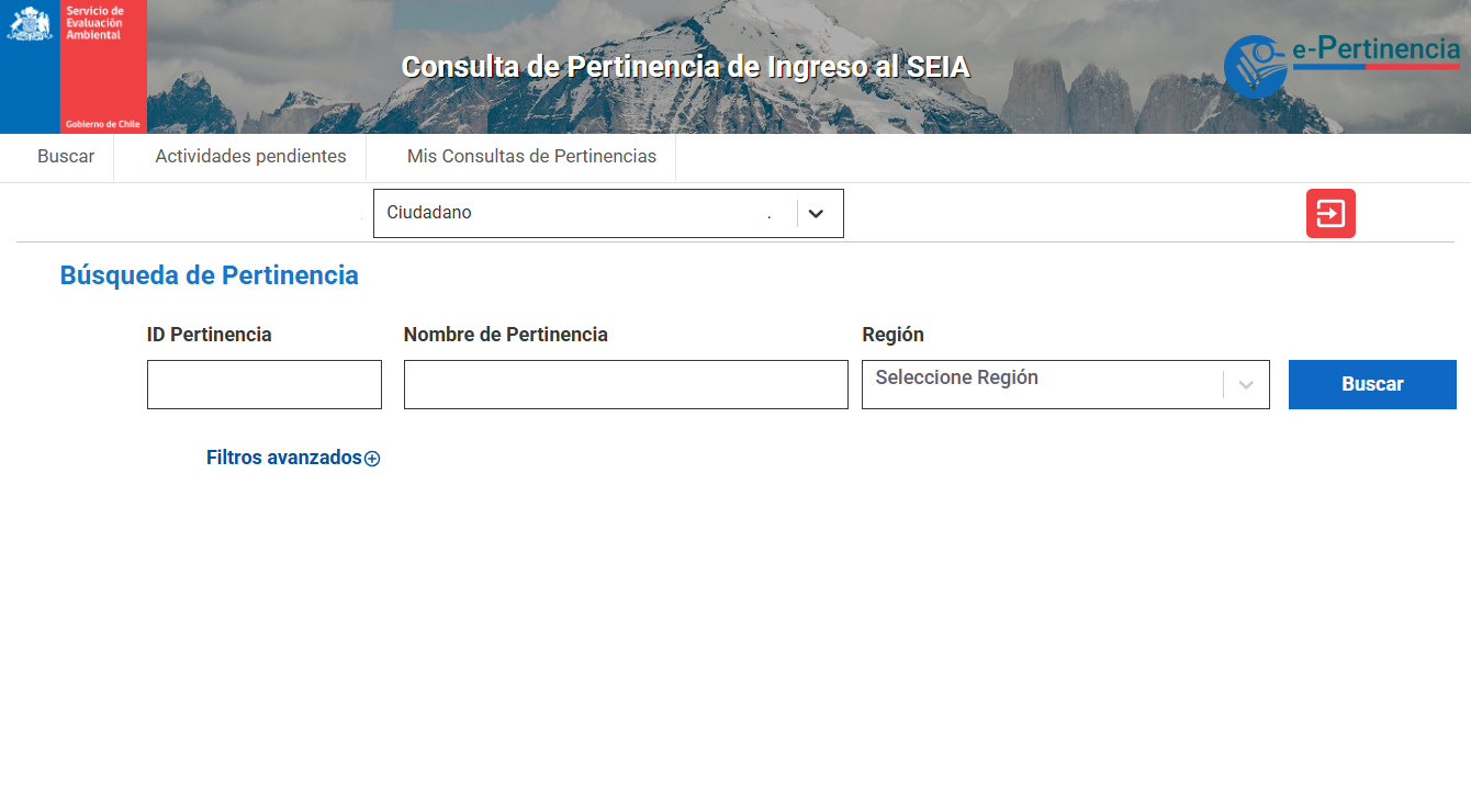Nueva interfaz de la plataforma de Consulta de Pertinencias